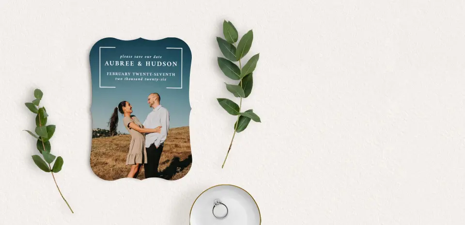 Save the Date Card with Optional Guest Addressing Service