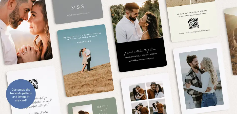 Back of Save the Date Card