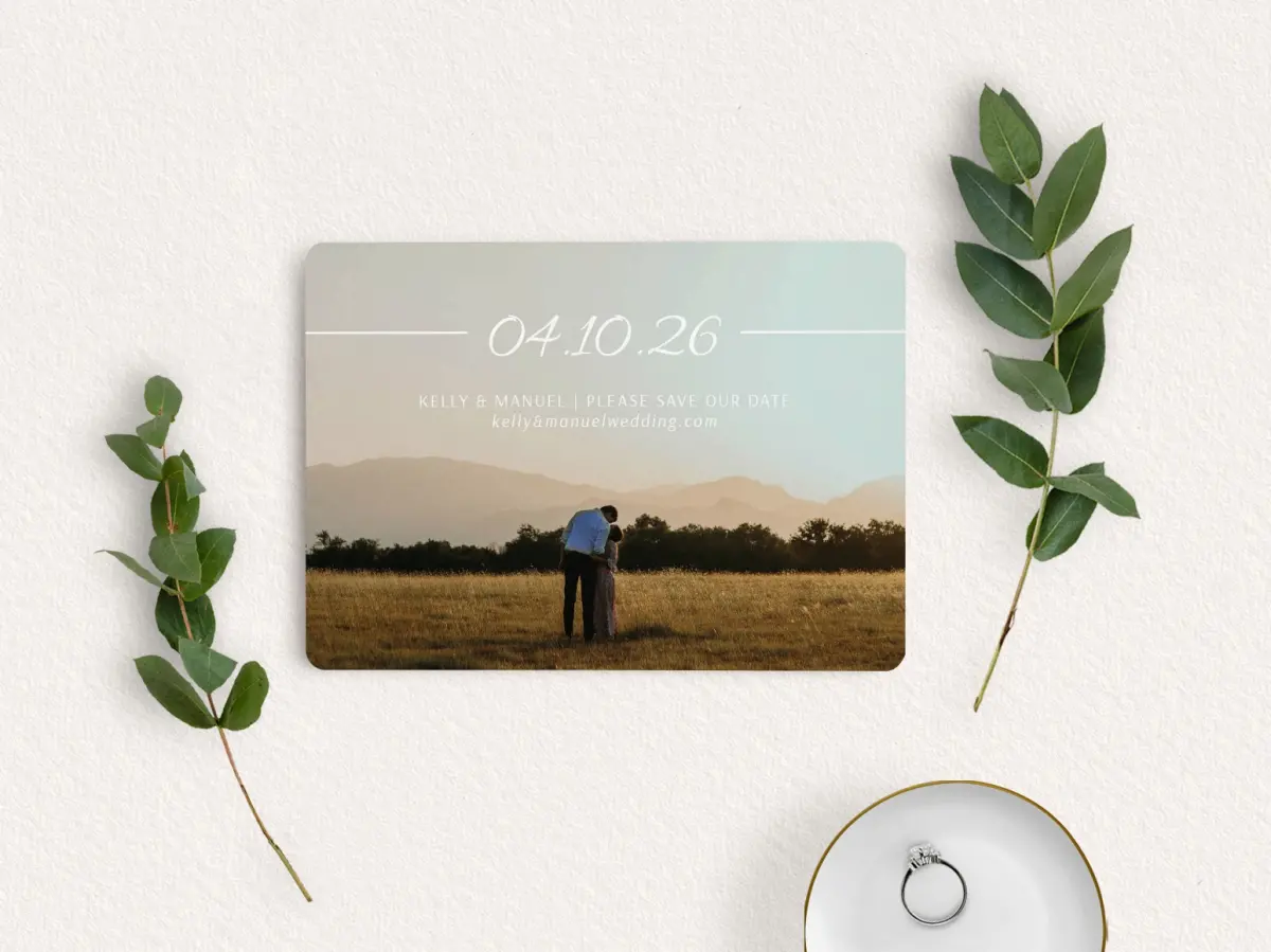 Save the Date Card with Optional Guest Addressing Service