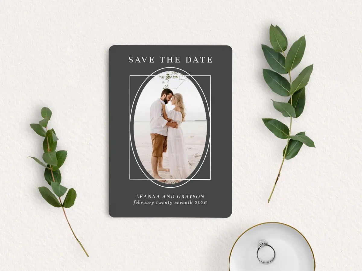 Save the Date Card with Optional Guest Addressing Service