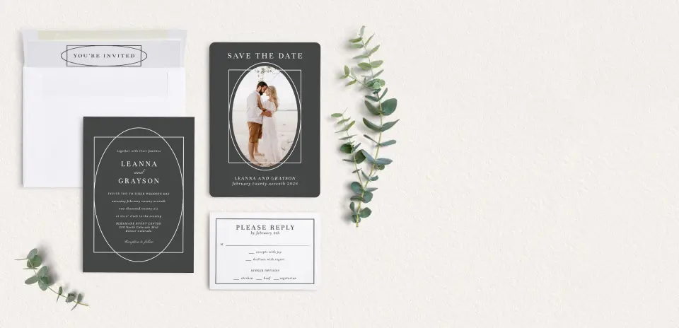 Front of Save the Date Card