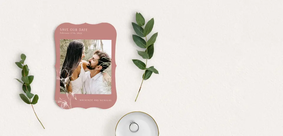 Save the Date Card with Optional Guest Addressing Service