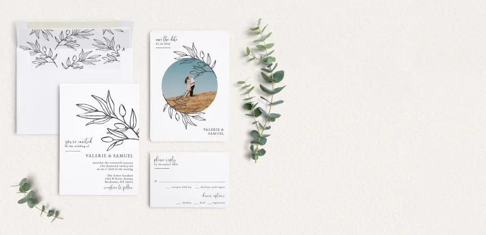 Front of Save the Date Card