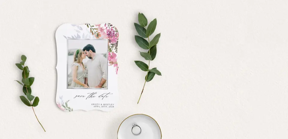Save the Date Card with Optional Guest Addressing Service