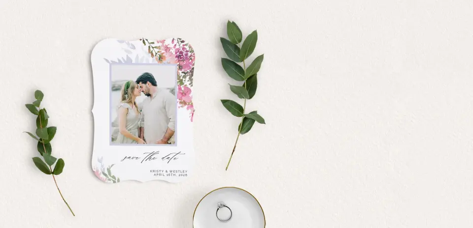 Save the Date Card with Optional Guest Addressing Service