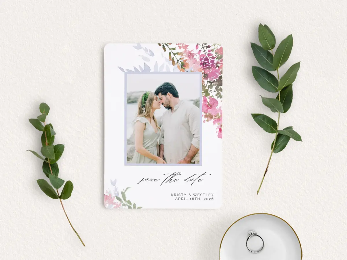 Save the Date Card with Optional Guest Addressing Service