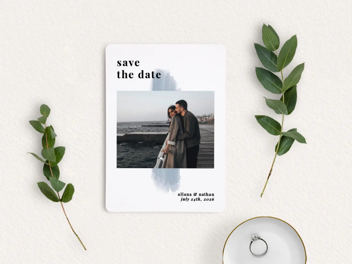 Save the Date Card with Optional Guest Addressing Service