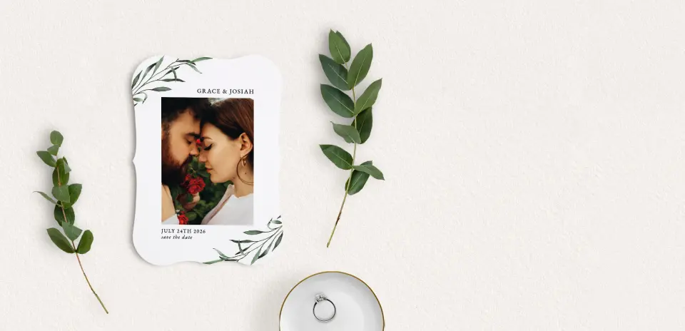 Save the Date Card with Optional Guest Addressing Service