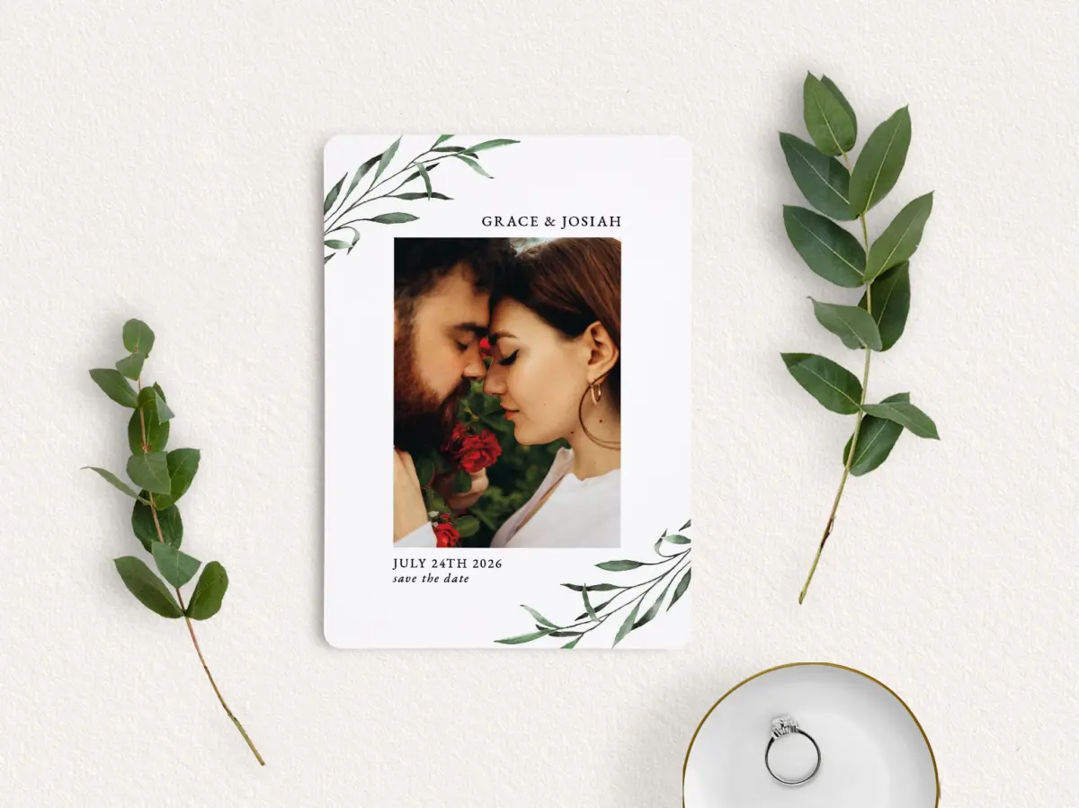 Save the Date Card with Optional Guest Addressing Service