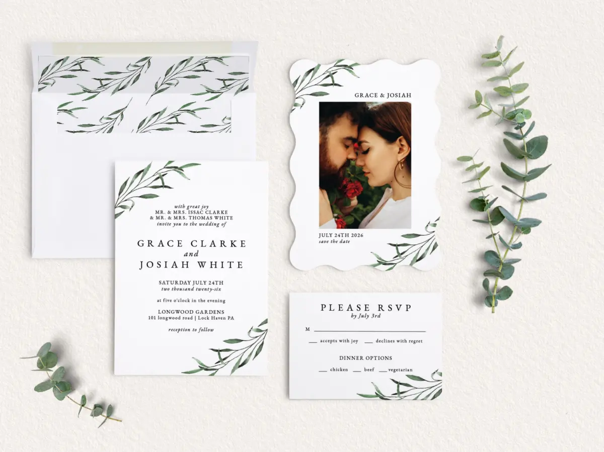 Front of Save the Date Card