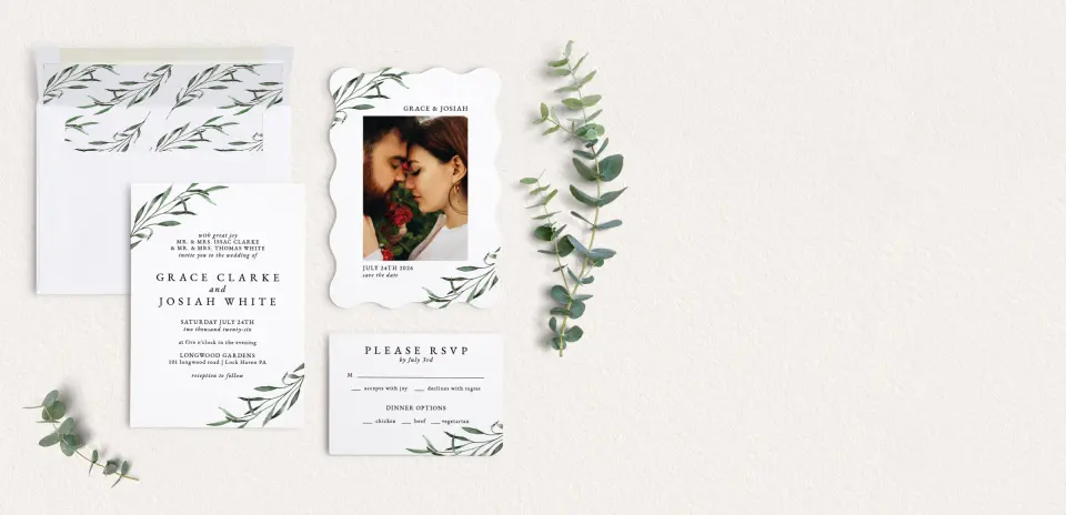 Front of Save the Date Card
