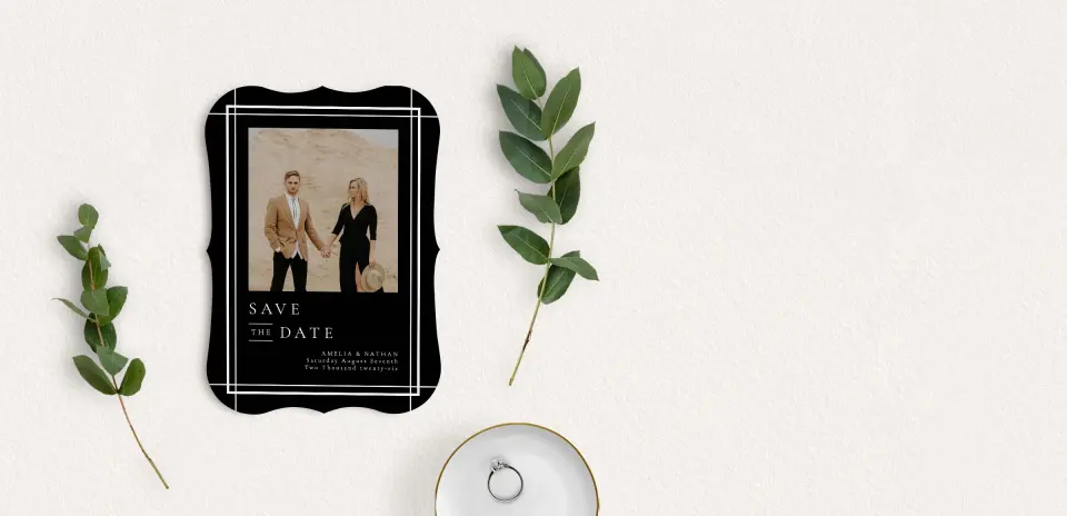 Save the Date Card with Optional Guest Addressing Service