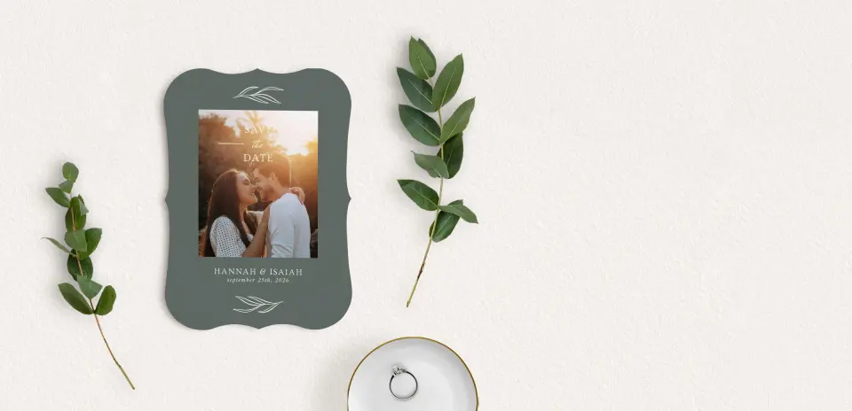 Save the Date Card with Optional Guest Addressing Service