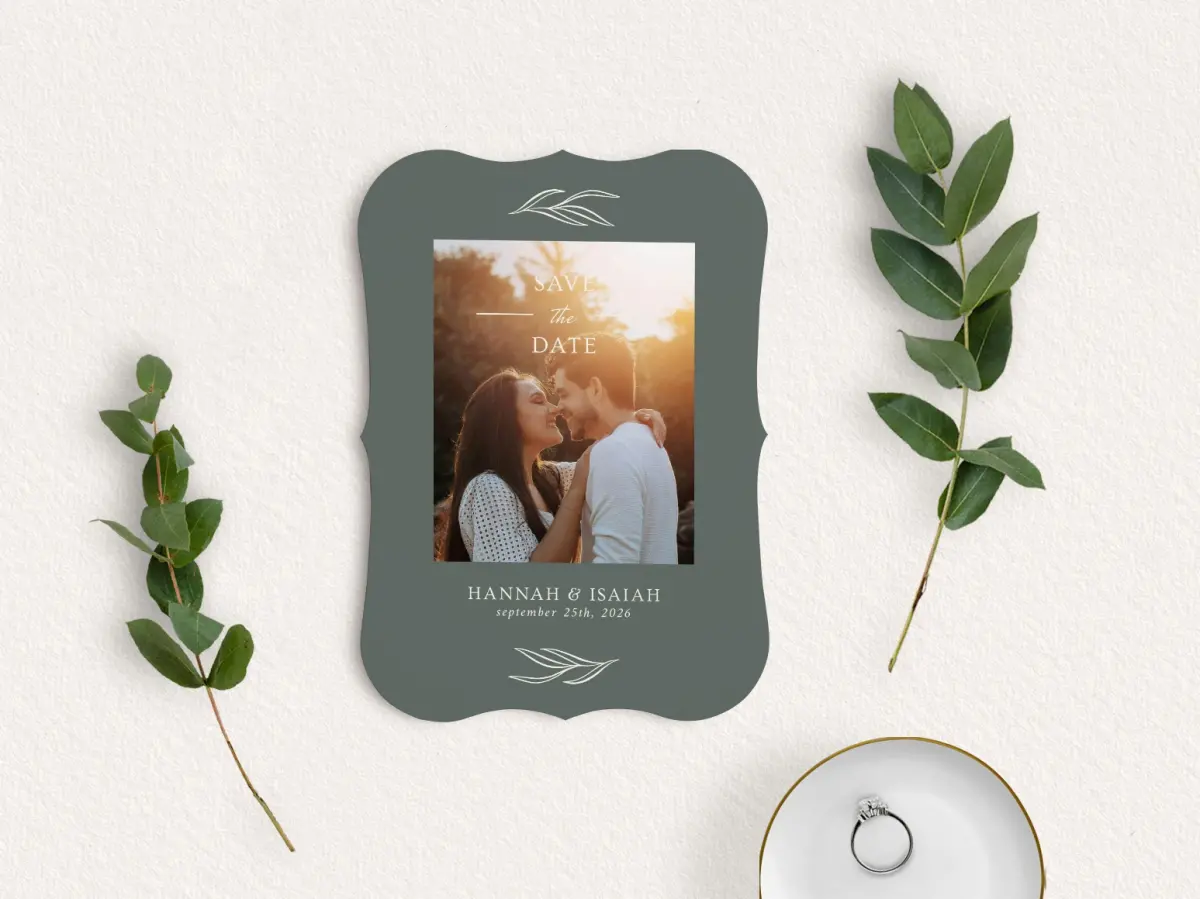 Save the Date Card with Optional Guest Addressing Service