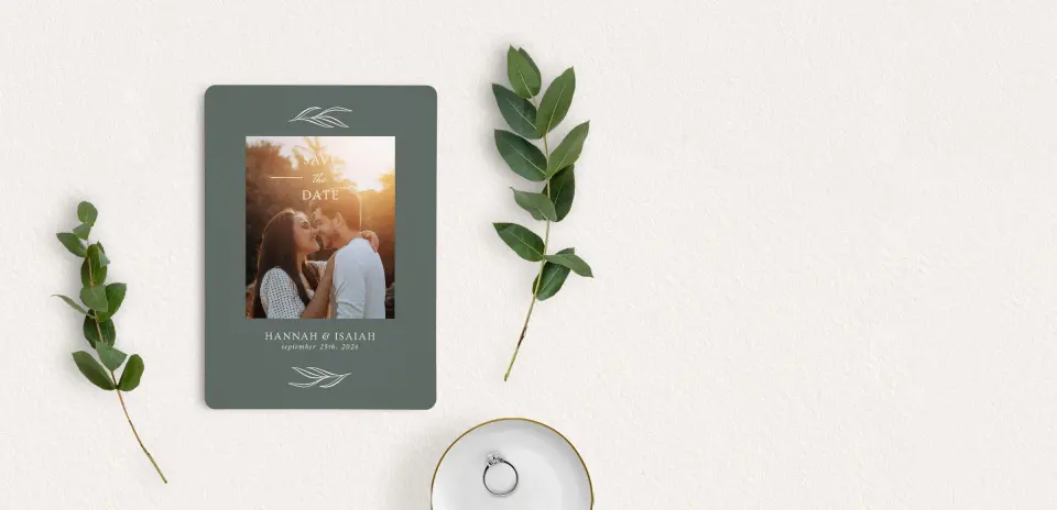 Save the Date Card with Optional Guest Addressing Service
