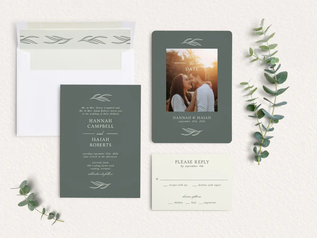 Front of Save the Date Card