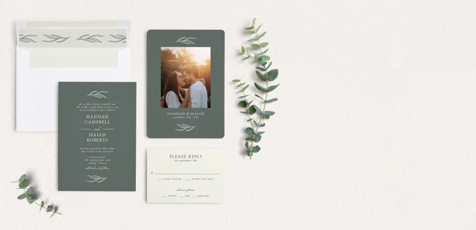 Front of Save the Date Card