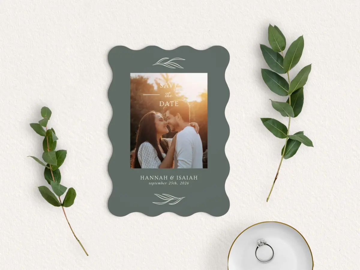 Save the Date Card with Optional Guest Addressing Service
