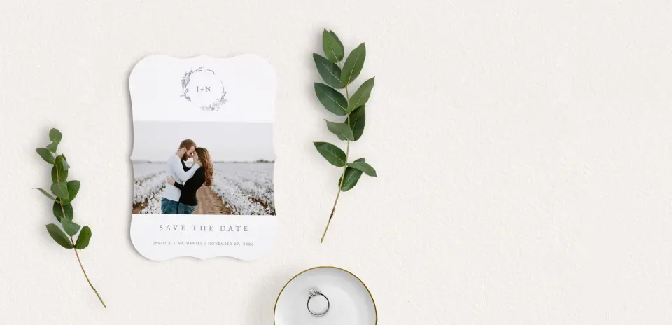 Save the Date Card with Optional Guest Addressing Service