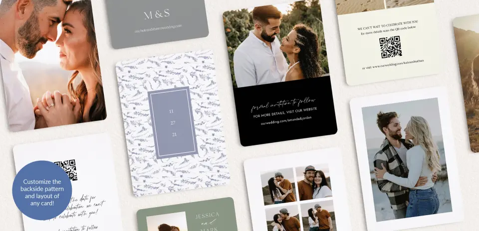 Back of Save the Date Card