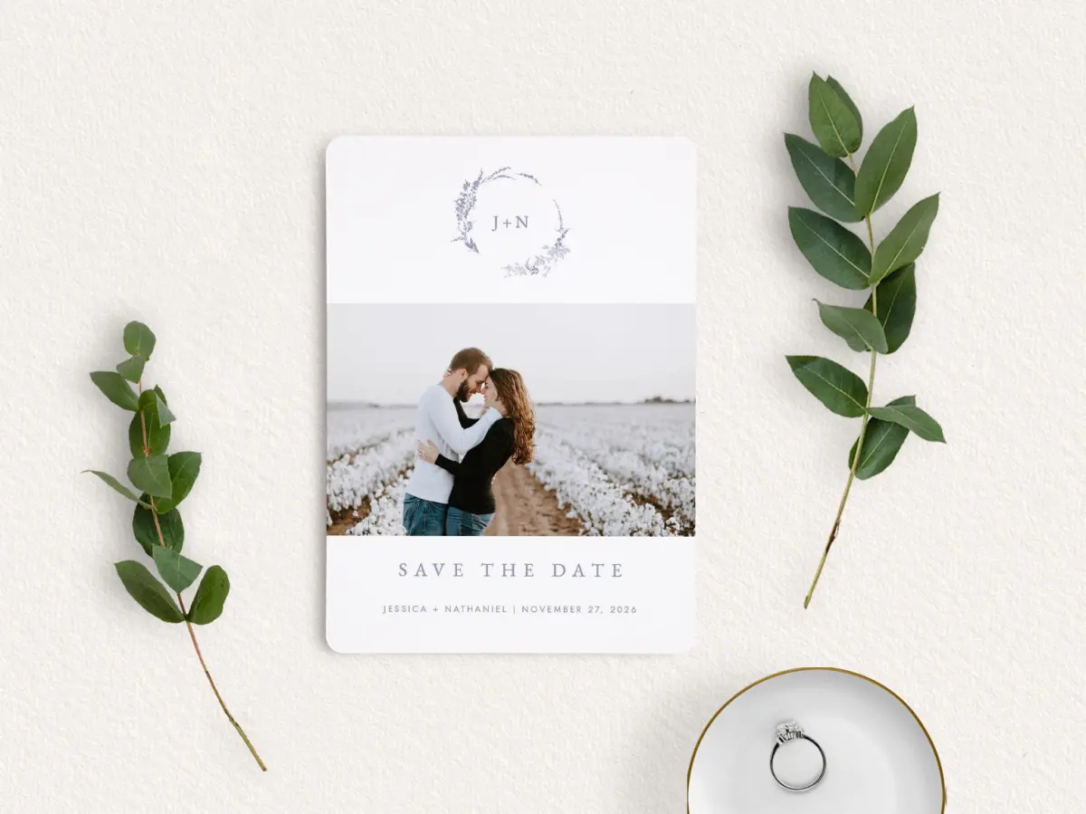 Save the Date Card with Optional Guest Addressing Service