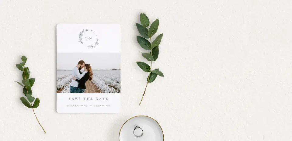 Save the Date Card with Optional Guest Addressing Service