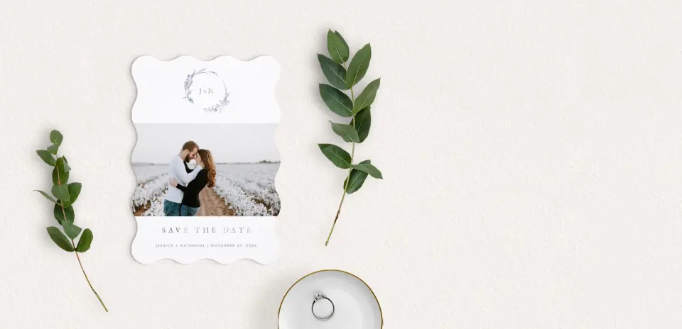 Save the Date Card with Optional Guest Addressing Service