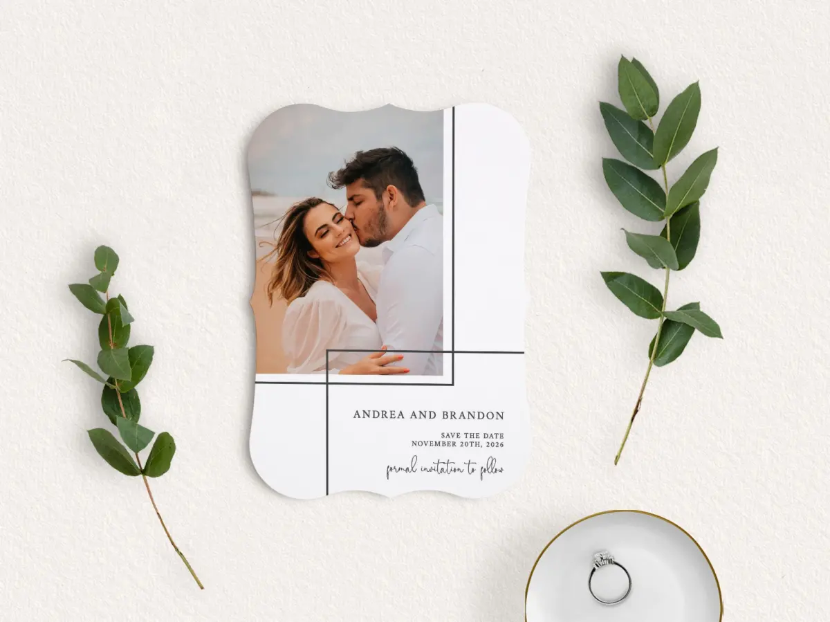 Save the Date Card with Optional Guest Addressing Service