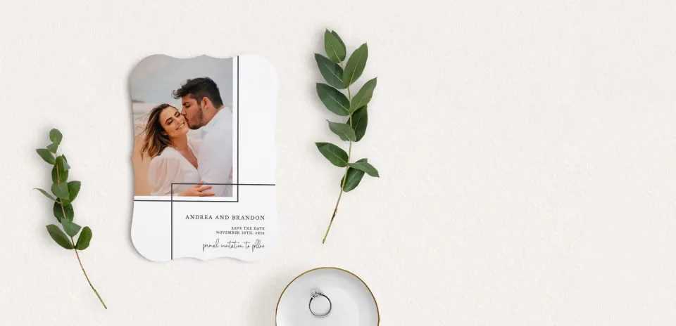 Save the Date Card with Optional Guest Addressing Service