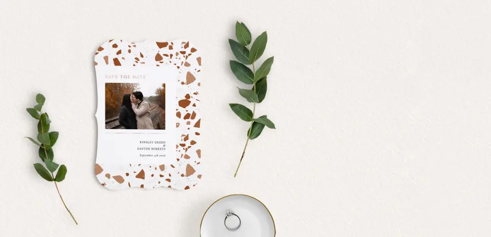 Save the Date Card with Optional Guest Addressing Service