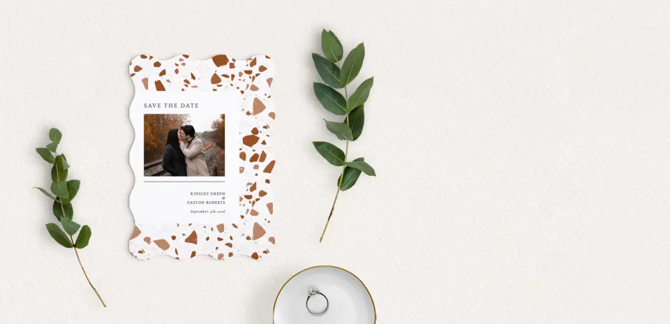 Save the Date Card with Optional Guest Addressing Service