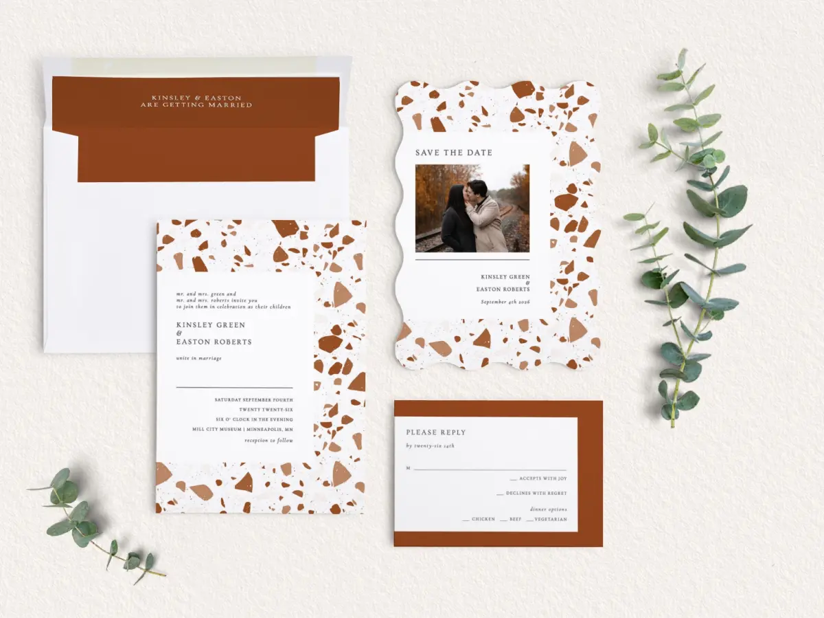 Front of Save the Date Card