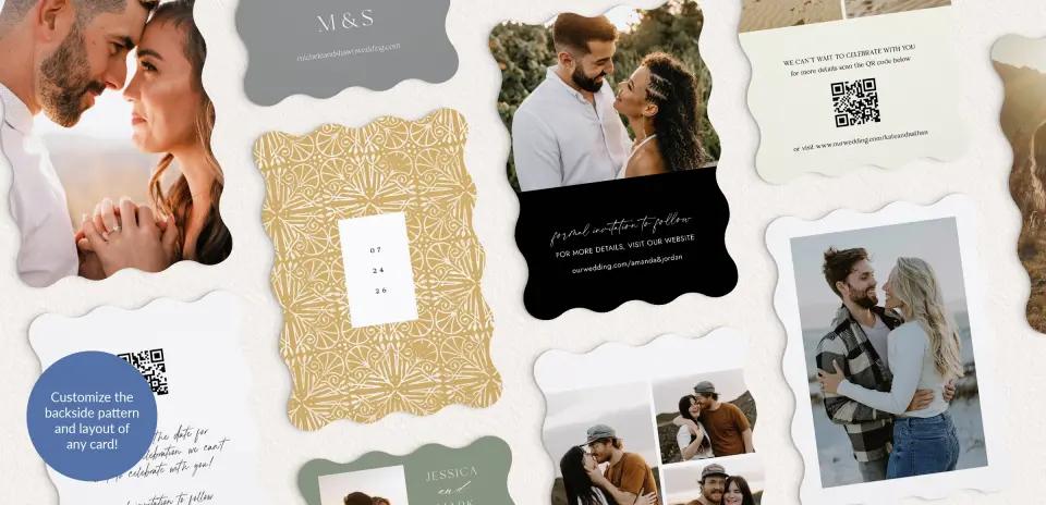 Back of Save the Date Card