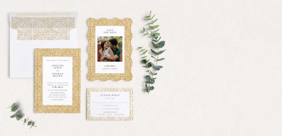 Front of Save the Date Card