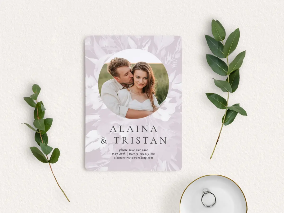 Save the Date Card with Optional Guest Addressing Service