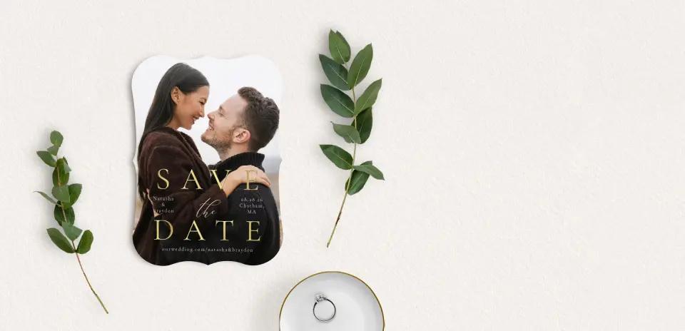 Save the Date Card with Optional Guest Addressing Service