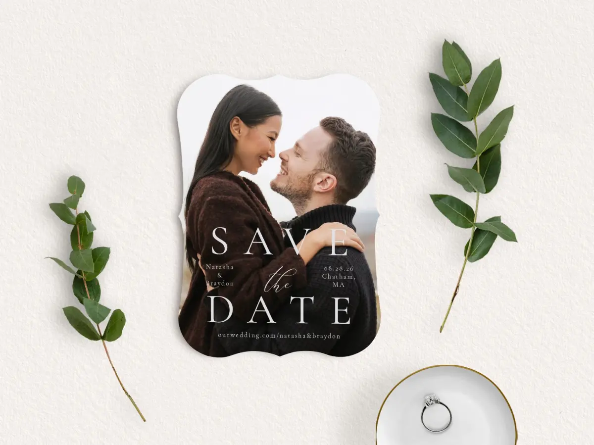 Save the Date Card with Optional Guest Addressing Service