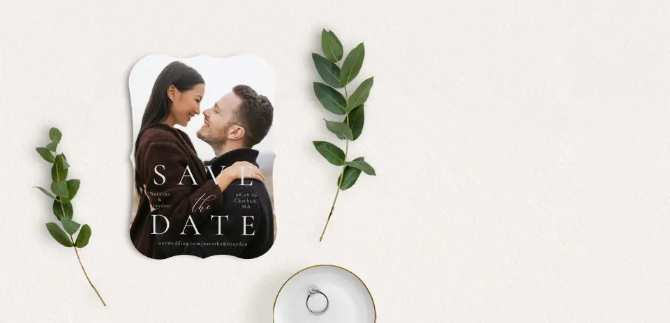 Save the Date Card with Optional Guest Addressing Service