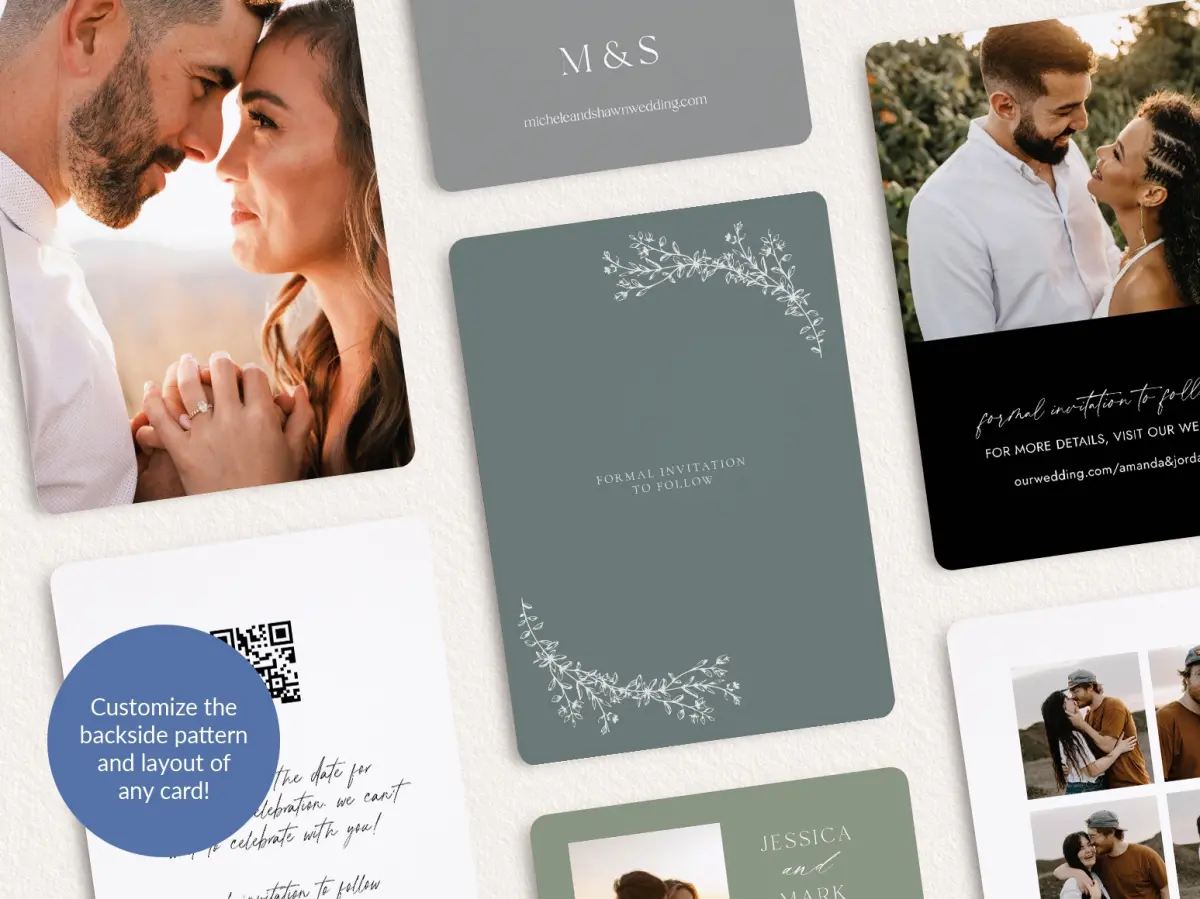 Back of Save the Date Card