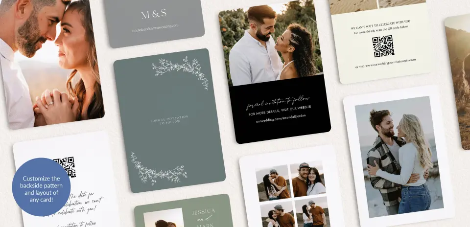 Back of Save the Date Card