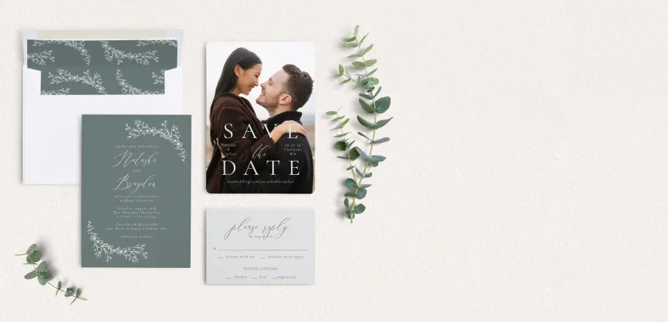 Front of Save the Date Card