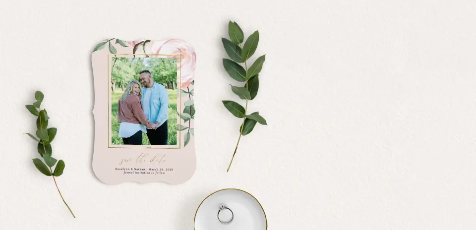 Save the Date Card with Optional Guest Addressing Service