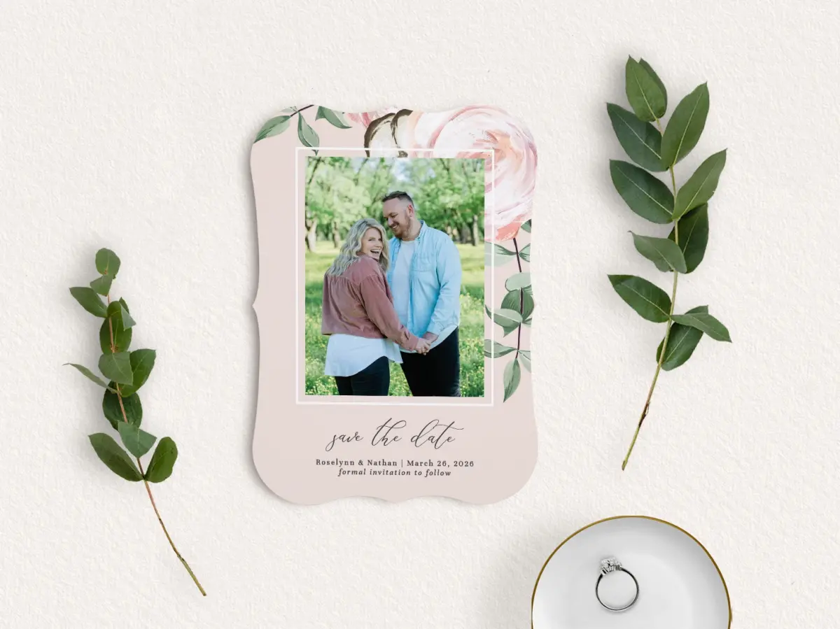 Save the Date Card with Optional Guest Addressing Service