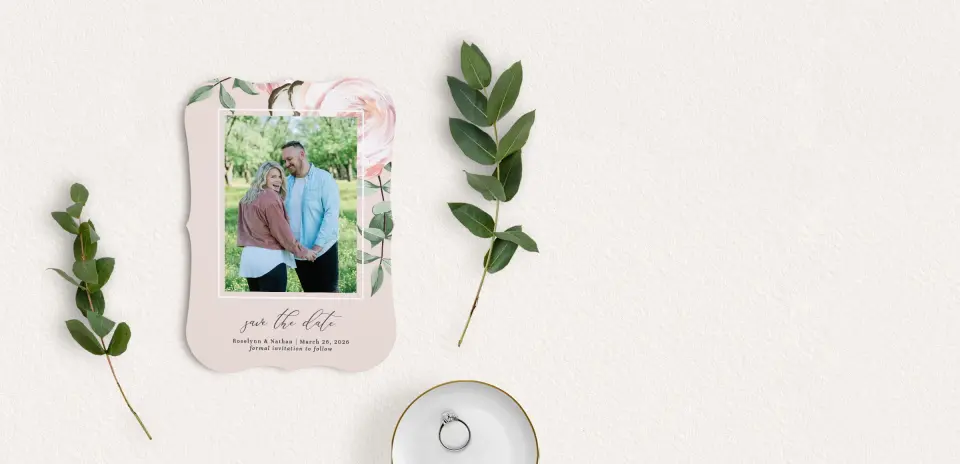 Save the Date Card with Optional Guest Addressing Service