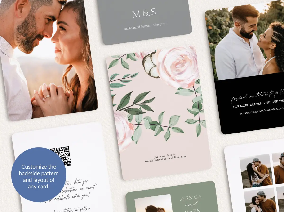 Back of Save the Date Card