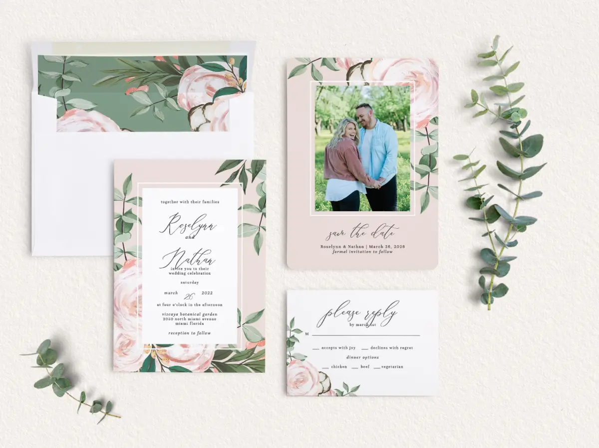 Front of Save the Date Card
