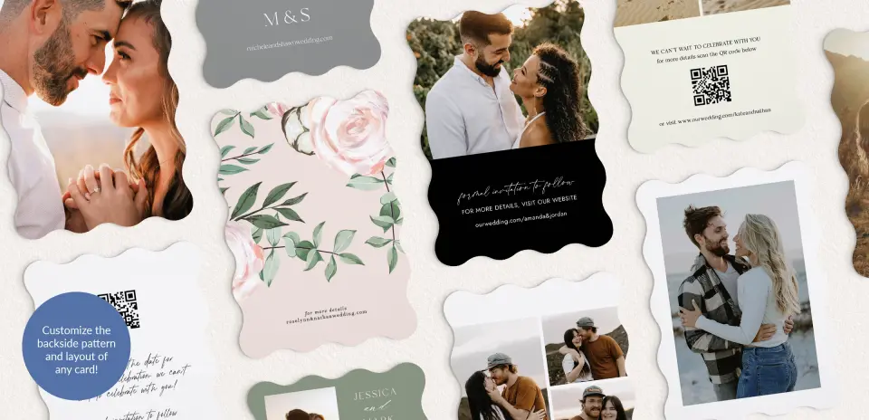 Back of Save the Date Card