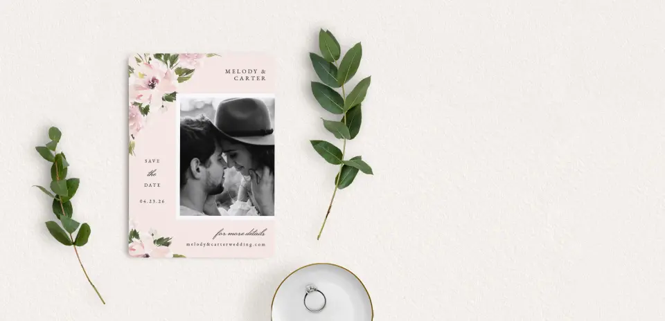 Save the Date Card with Optional Guest Addressing Service