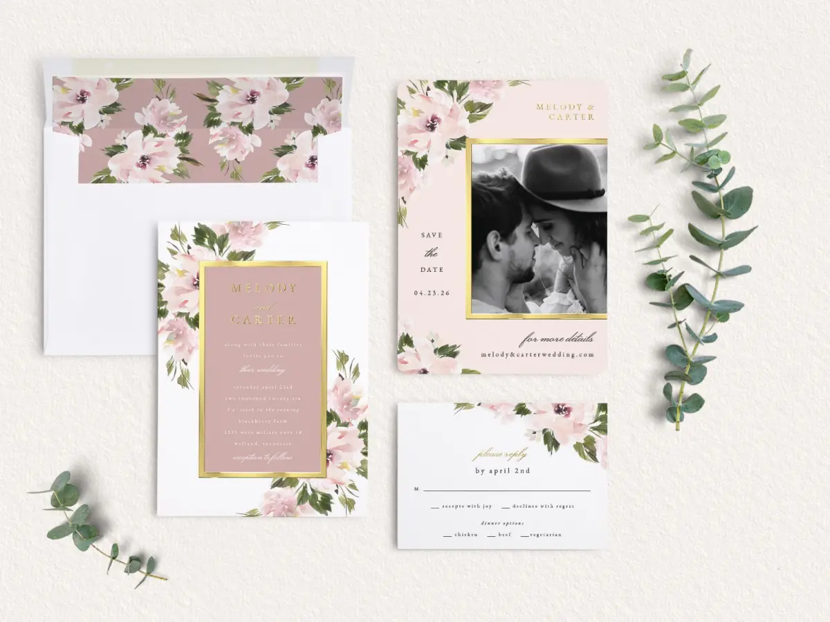 Front of Save the Date Card