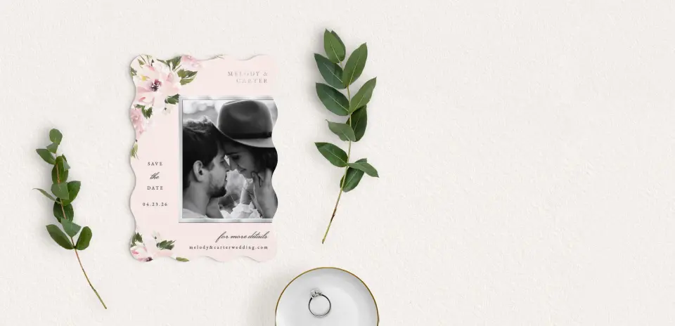Save the Date Card with Optional Guest Addressing Service